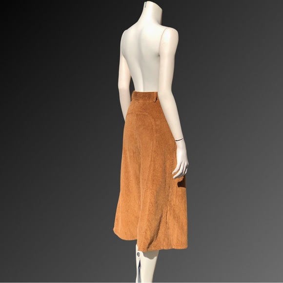 NWOT See by CHLOÉ Tan Corduroy GAUCHO Cropped Palazzo Pants 36 - Picture 4 of 11